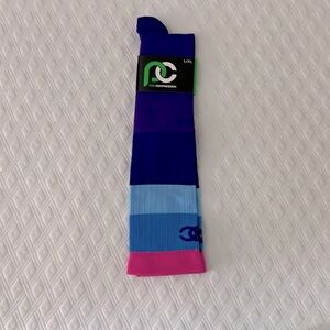NWT Pro compression socks Blue Pink Navy girly colorful /XL